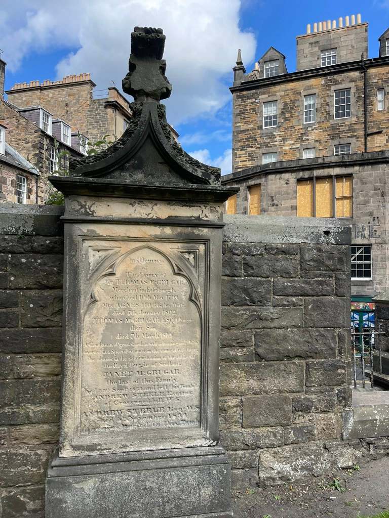 Thomas McGrugar, Greyfriars Kirkyard, Edinburgh