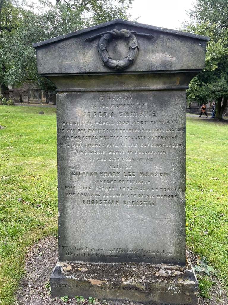 Joseph Christie, Greyfriars Kirkyard, Edinburgh