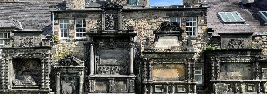 The East Wall of Greyfriars Kirkyard, Edinburgh